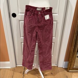 FP NWT Risk Taker High Rise Straight Corduroy Pants
